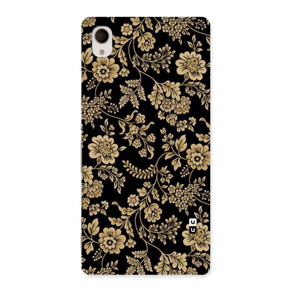 Aesthetic Golden Design Back Case for Sony Xperia M4