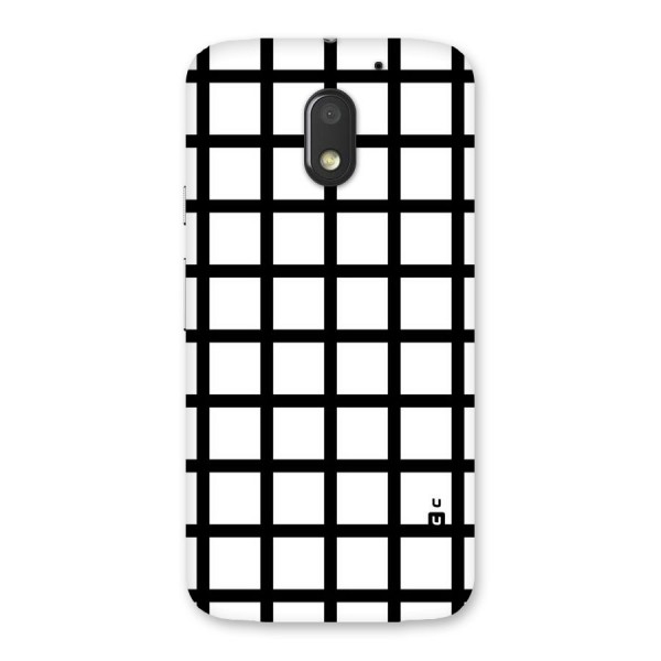 Aesthetic Grid Lines Back Case for Moto E3 Power