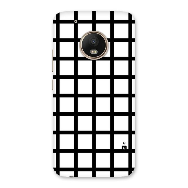 Aesthetic Grid Lines Back Case for Moto G5 Plus