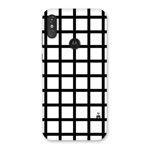 Aesthetic Grid Lines Back Case for Motorola One Power