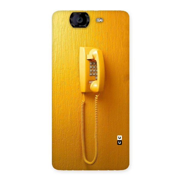 Aesthetic Yellow Telephone Back Case for Canvas Knight A350