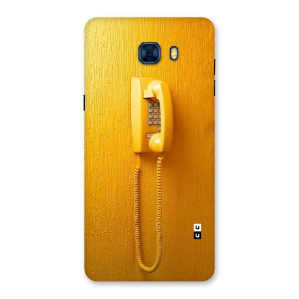 Aesthetic Yellow Telephone Back Case for Galaxy C7 Pro