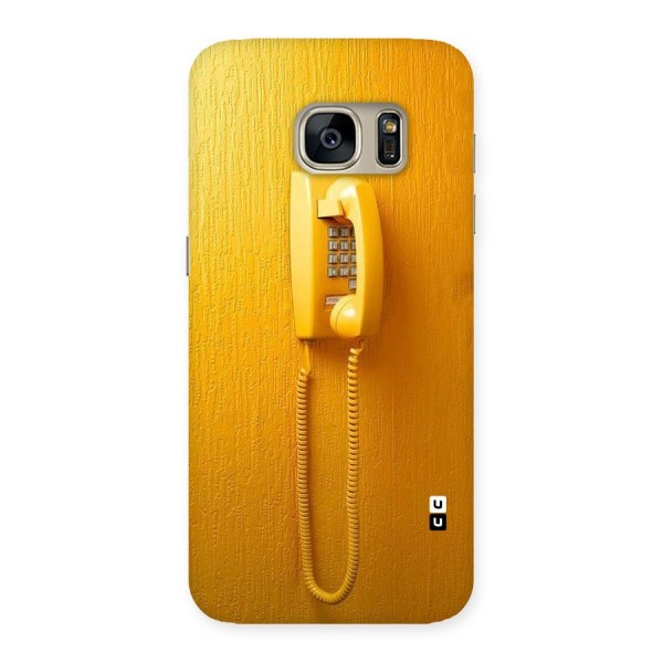 Aesthetic Yellow Telephone Back Case for Galaxy S7