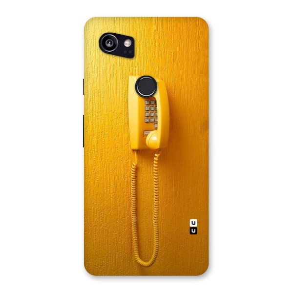 Aesthetic Yellow Telephone Back Case for Google Pixel 2 XL