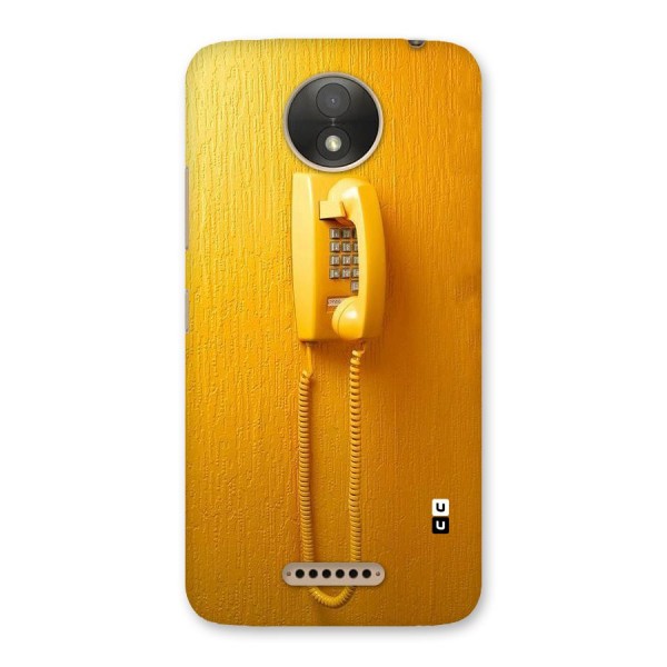 Aesthetic Yellow Telephone Back Case for Moto C Plus