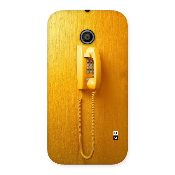 Aesthetic Yellow Telephone Back Case for Moto E