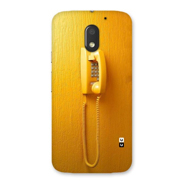 Aesthetic Yellow Telephone Back Case for Moto E3 Power