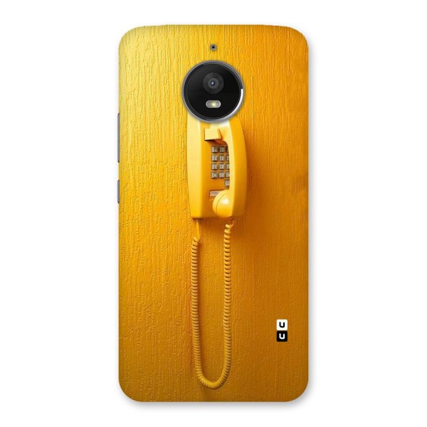 Aesthetic Yellow Telephone Back Case for Moto E4 Plus