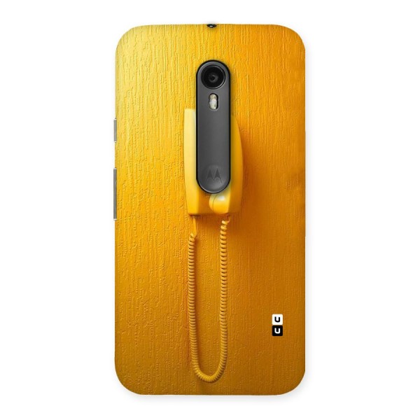 Aesthetic Yellow Telephone Back Case for Moto G3