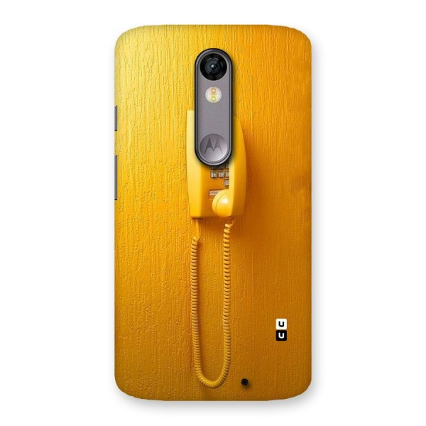 Aesthetic Yellow Telephone Back Case for Moto X Force