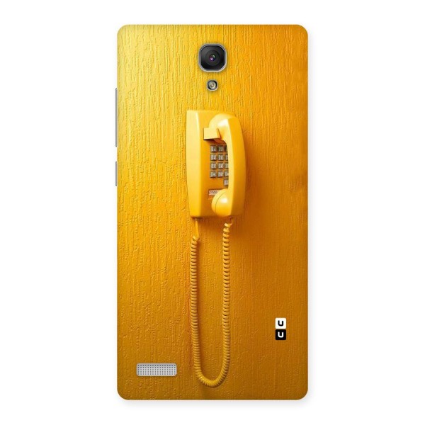 Aesthetic Yellow Telephone Back Case for Redmi Note