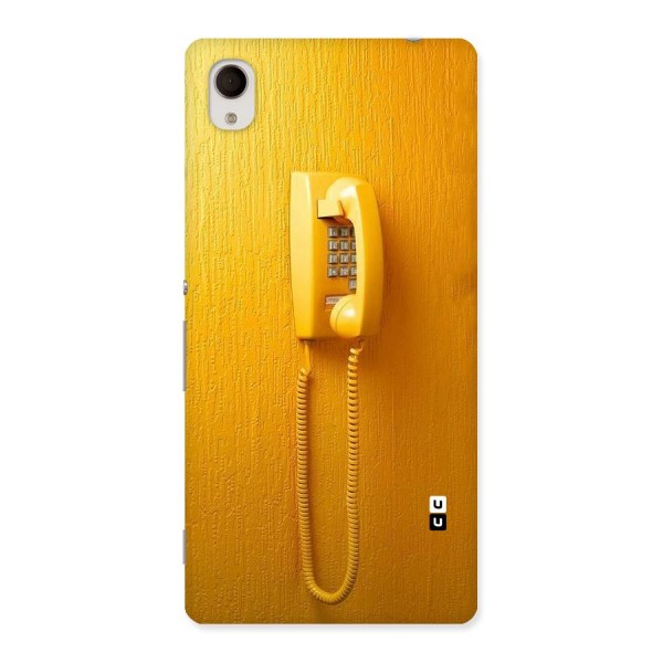 Aesthetic Yellow Telephone Back Case for Sony Xperia M4