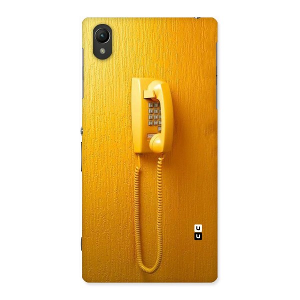 Aesthetic Yellow Telephone Back Case for Sony Xperia Z1