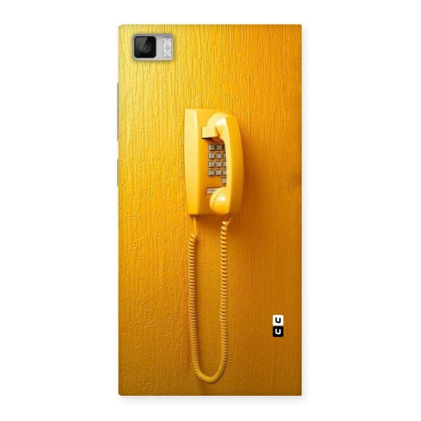 Aesthetic Yellow Telephone Back Case for Xiaomi Mi3