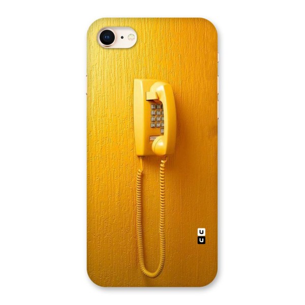 Aesthetic Yellow Telephone Back Case for iPhone 8