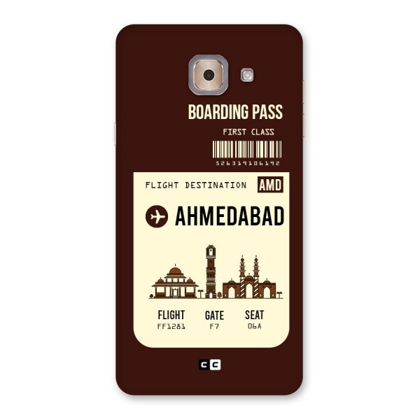 Ahmedabad Boarding Pass Back Case for Galaxy J7 Max