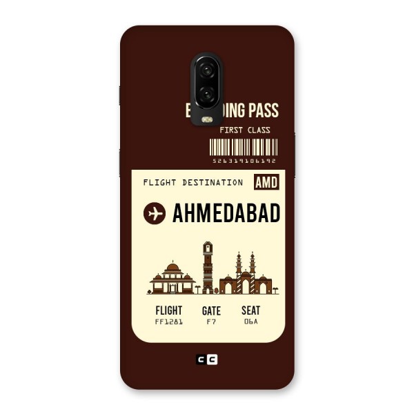 Ahmedabad Boarding Pass Back Case for OnePlus 6T