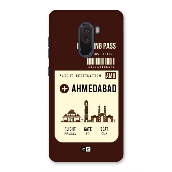 Ahmedabad Boarding Pass Back Case for Poco F1