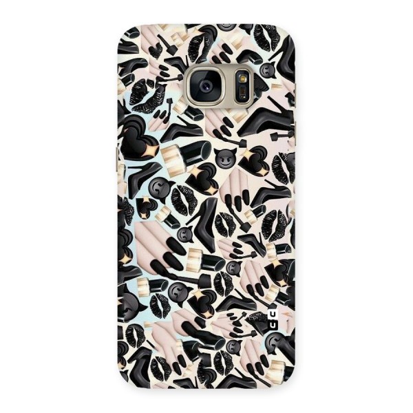 All Black Love Back Case for Galaxy S7