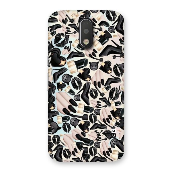 All Black Love Back Case for Motorola Moto G4