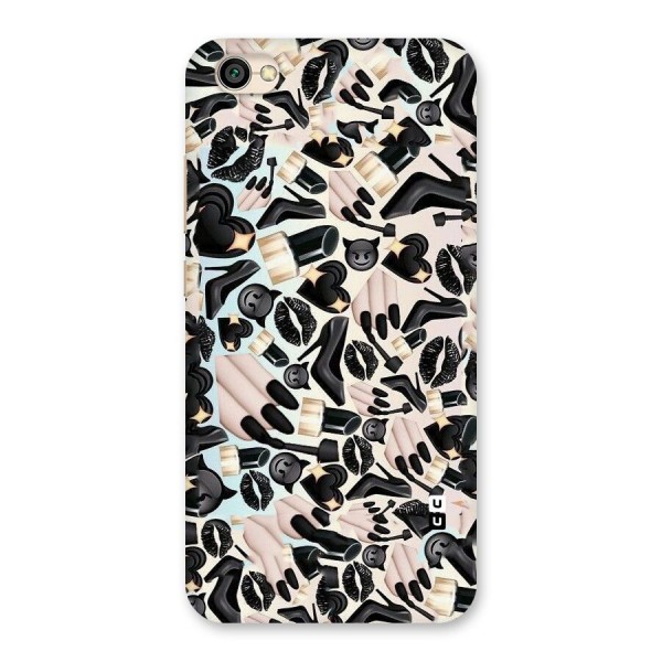 All Black Love Back Case for Redmi Y1 Lite