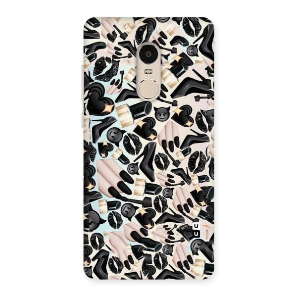 All Black Love Back Case for Xiaomi Redmi Note 4