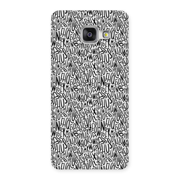 Alphabet Seamless Abstract Back Case for Galaxy A3 2016