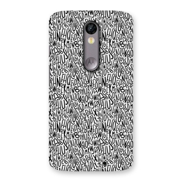 Alphabet Seamless Abstract Back Case for Moto X Force