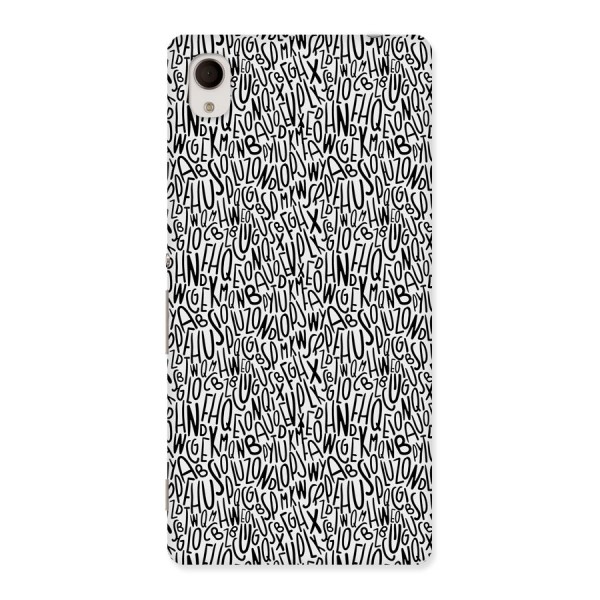 Alphabet Seamless Abstract Back Case for Xperia M4 Aqua