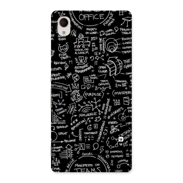 Anatomy Pattern Back Case for Xperia M4 Aqua