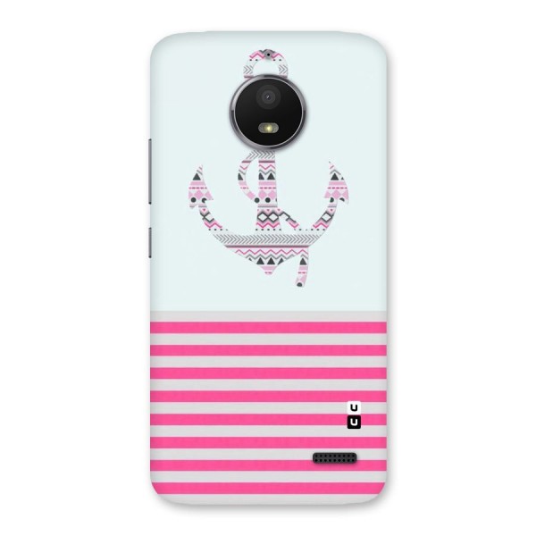 Anchor Design Stripes Back Case for Moto E4