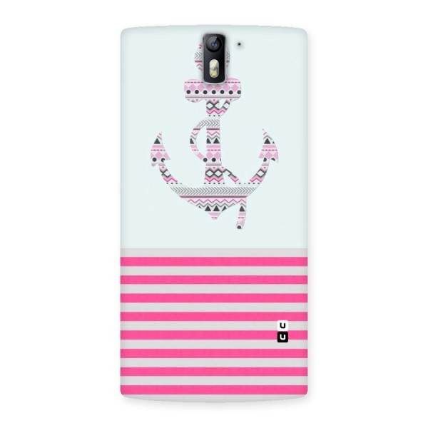 Anchor Design Stripes Back Case for One Plus One