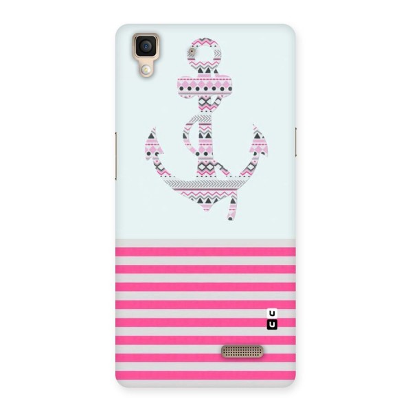 Anchor Design Stripes Back Case for Oppo R7