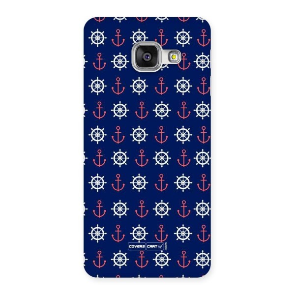 Anchor Pattern Blue Back Case for Galaxy A3 2016