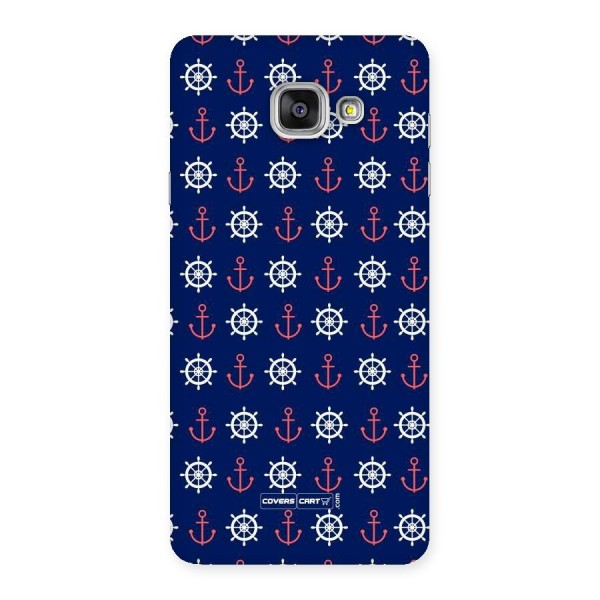 Anchor Pattern Blue Back Case for Galaxy A7 2016