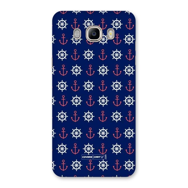 Anchor Pattern Blue Back Case for Galaxy On8