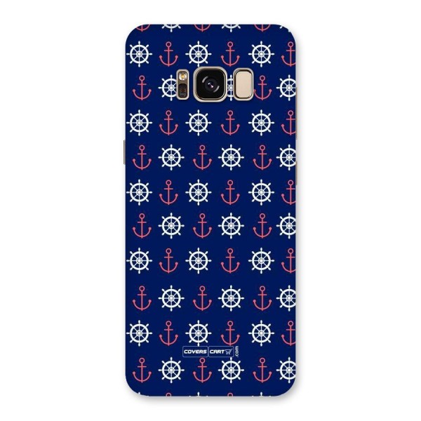 Anchor Pattern Blue Back Case for Galaxy S8
