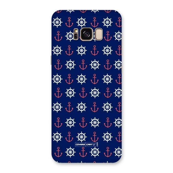 Anchor Pattern Blue Back Case for Galaxy S8 Plus