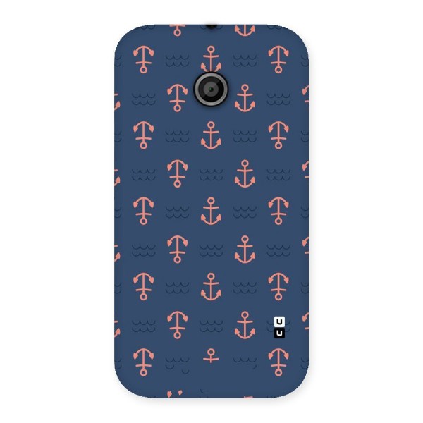 Anchor Sea Blue Back Case for Moto E