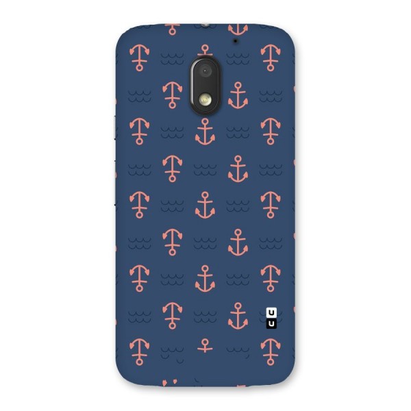 Anchor Sea Blue Back Case for Moto E3 Power