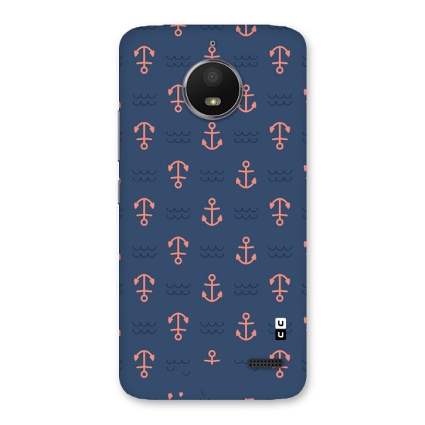 Anchor Sea Blue Back Case for Moto E4