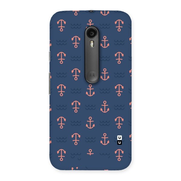 Anchor Sea Blue Back Case for Moto G3