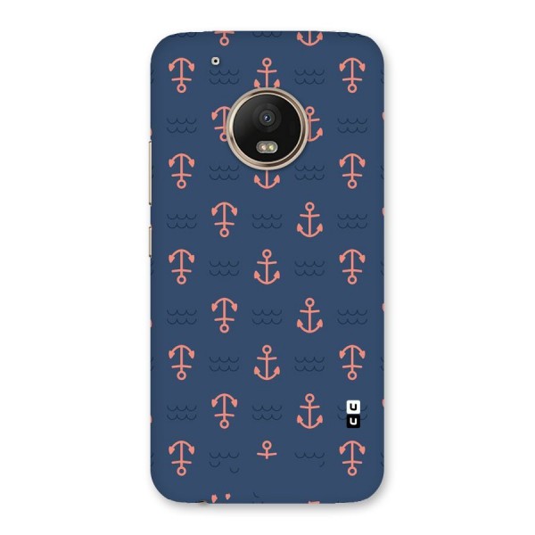 Anchor Sea Blue Back Case for Moto G5 Plus