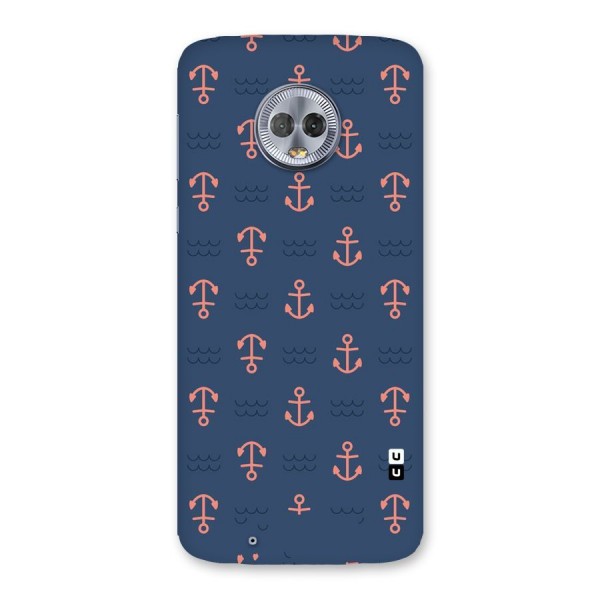 Anchor Sea Blue Back Case for Moto G6