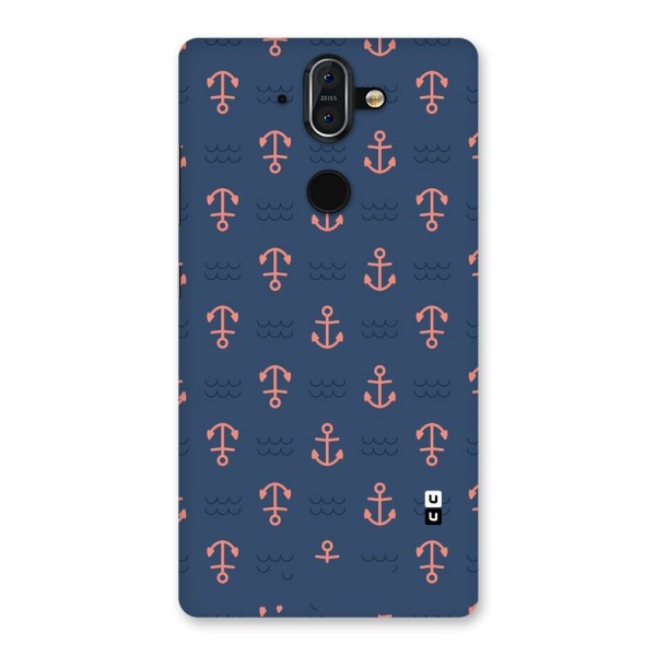 Anchor Sea Blue Back Case for Nokia 8 Sirocco