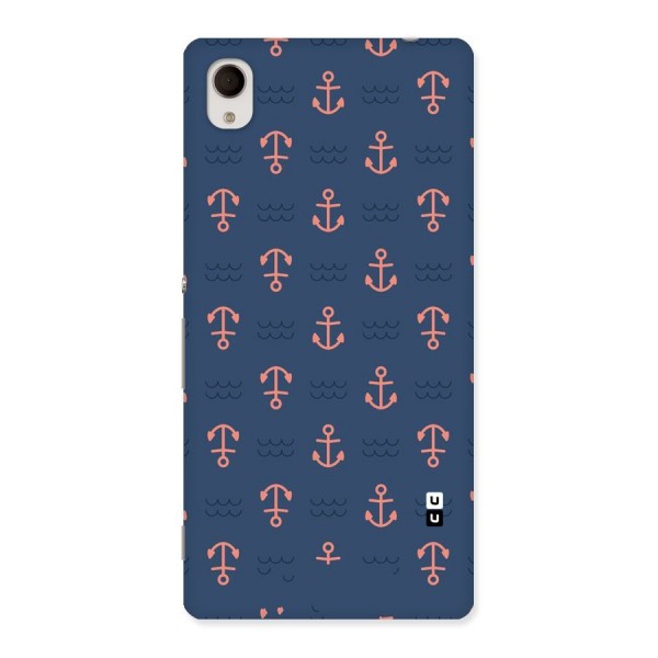 Anchor Sea Blue Back Case for Xperia M4 Aqua