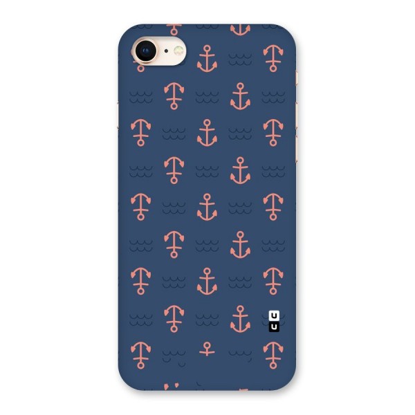 Anchor Sea Blue Back Case for iPhone 8