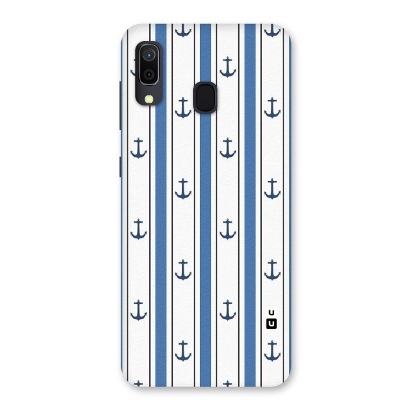 Anchor Stripe Lines Back Case for Galaxy A20