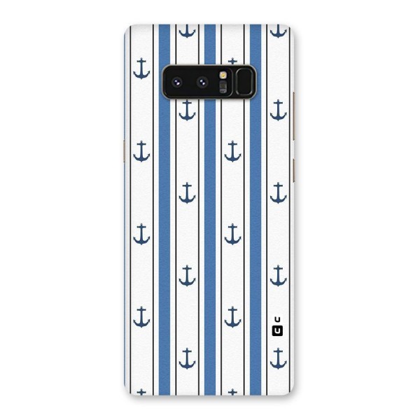 Anchor Stripe Lines Back Case for Galaxy Note 8