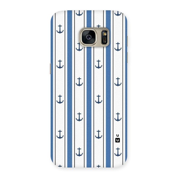 Anchor Stripe Lines Back Case for Galaxy S7